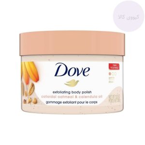 اسکراب بدن جو دوسر و روغن کلاندولا داو Dove مدل colloidal oatmeal and calendula oil